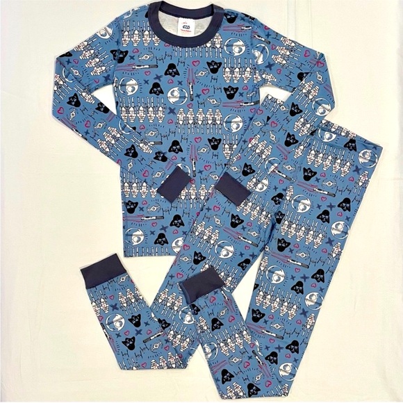 New Hanna Andersson Star Wars Pajamas Boys 14 160 cm Darth Vader Valentines Day - Picture 1 of 3
